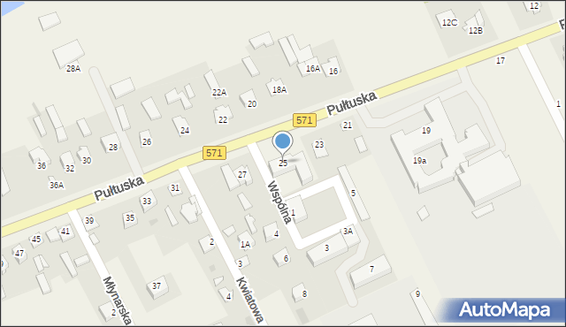 Winnica, Pułtuska, 25, mapa Winnica