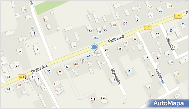 Winnica, Pułtuska, 43, mapa Winnica