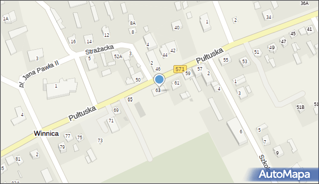 Winnica, Pułtuska, 63A, mapa Winnica