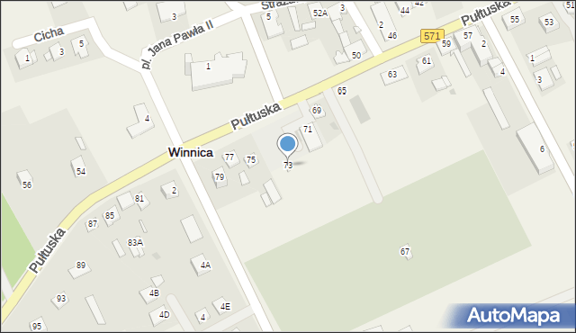 Winnica, Pułtuska, 73, mapa Winnica