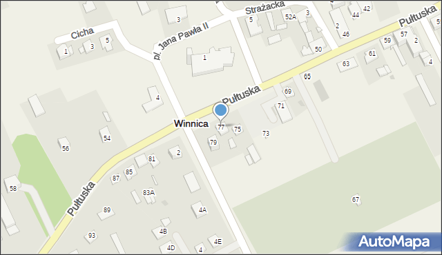 Winnica, Pułtuska, 77, mapa Winnica