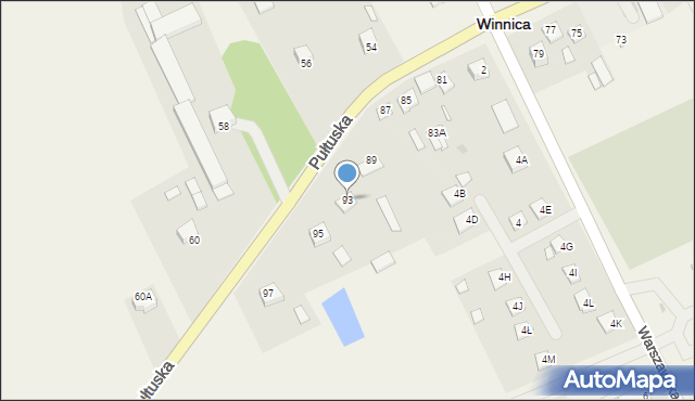 Winnica, Pułtuska, 93, mapa Winnica