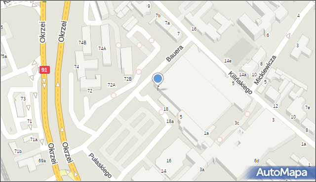 Włocławek, Pułaskiego Kazimierza, gen., 20, mapa Włocławka