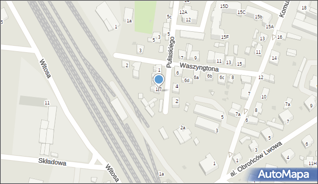 Wołów, Pułaskiego Kazimierza, gen., 1/8, mapa Wołów