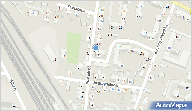 Wołów, Pułaskiego Kazimierza, gen., 12C, mapa Wołów