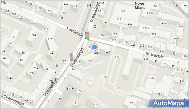 Wrocław, Pułaskiego Kazimierza, gen., 42C, mapa Wrocławia