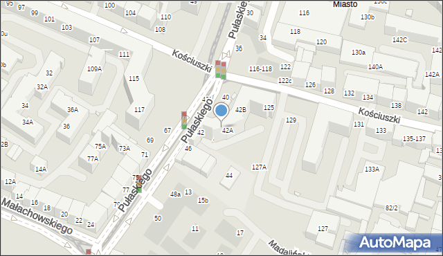 Wrocław, Pułaskiego Kazimierza, gen., 42D, mapa Wrocławia