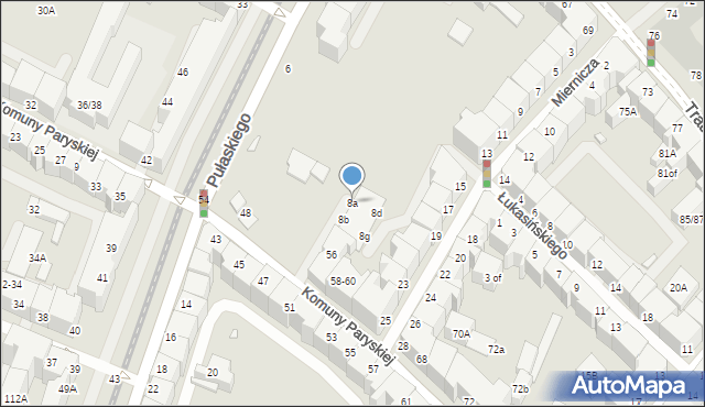 Wrocław, Pułaskiego Kazimierza, gen., 8a, mapa Wrocławia