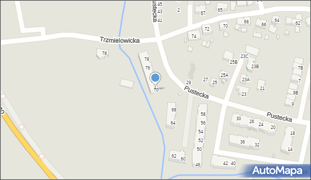 Wrocław, Pustecka, 70, mapa Wrocławia