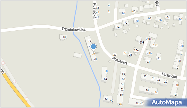 Wrocław, Pustecka, 72, mapa Wrocławia