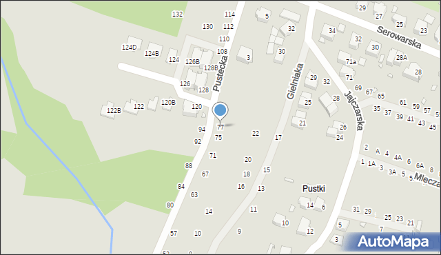 Wrocław, Pustecka, 77, mapa Wrocławia