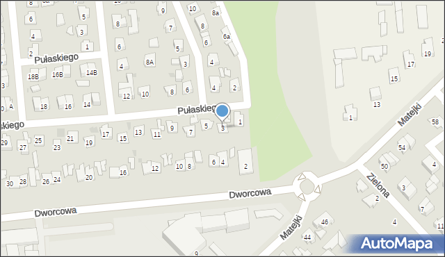 Wyszków, Pułaskiego Kazimierza, gen., 3, mapa Wyszków