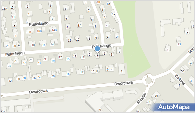 Wyszków, Pułaskiego Kazimierza, gen., 7, mapa Wyszków