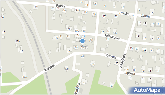 Zaklików, Pułankowa, 25, mapa Zaklików