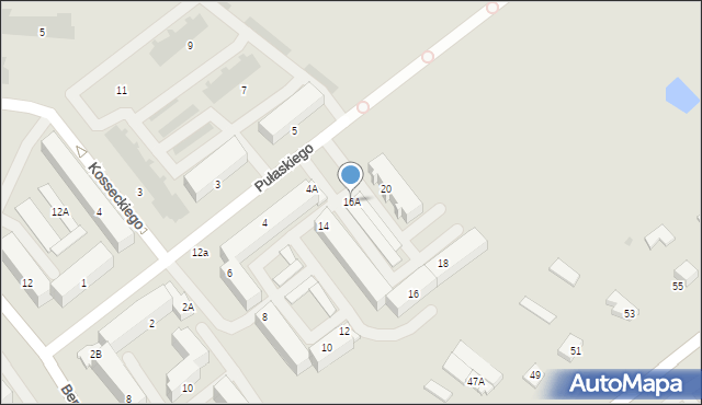 Zambrów, Pułaskiego Kazimierza, gen., 16A, mapa Zambrów