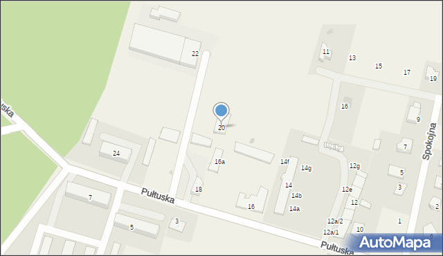 Zatory, Pułtuska, 20, mapa Zatory