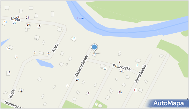 Zawiszyn, Puszczyka, 11, mapa Zawiszyn