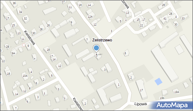 Żelistrzewo, Pucka, 5, mapa Żelistrzewo