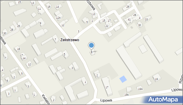 Żelistrzewo, Pucka, 6, mapa Żelistrzewo