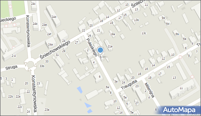 Zgierz, Pułaskiego Kazimierza, gen., 3, mapa Zgierz