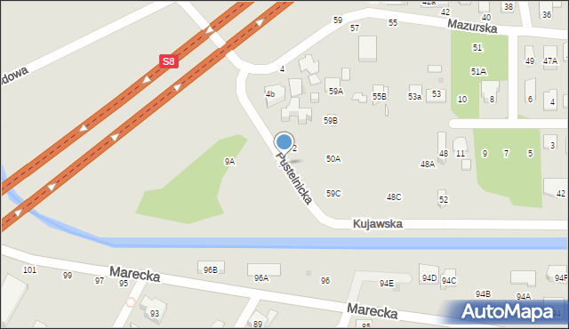 Zielonka, Pustelnicka, 3/7, mapa Zielonka