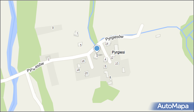 Jeleśnia, Pyrgiesów, 2, mapa Jeleśnia