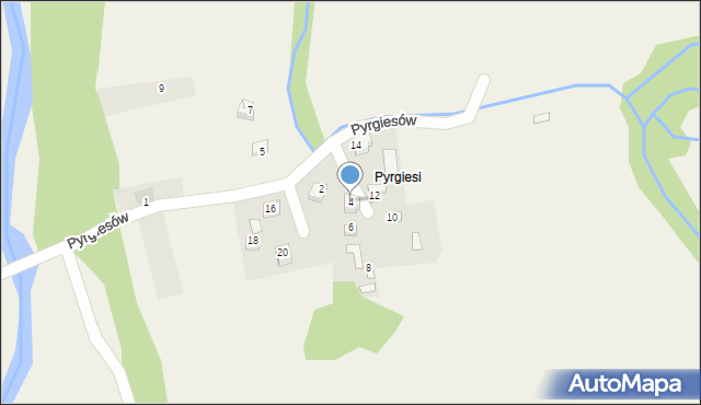 Jeleśnia, Pyrgiesów, 4, mapa Jeleśnia