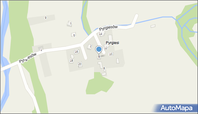 Jeleśnia, Pyrgiesów, 6, mapa Jeleśnia