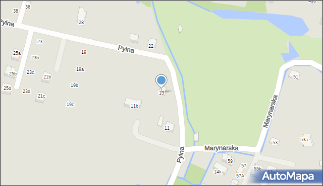 Kraków, Pylna, 13, mapa Krakowa