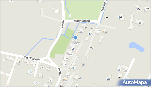 Kraków, Pylna, 14h, mapa Krakowa