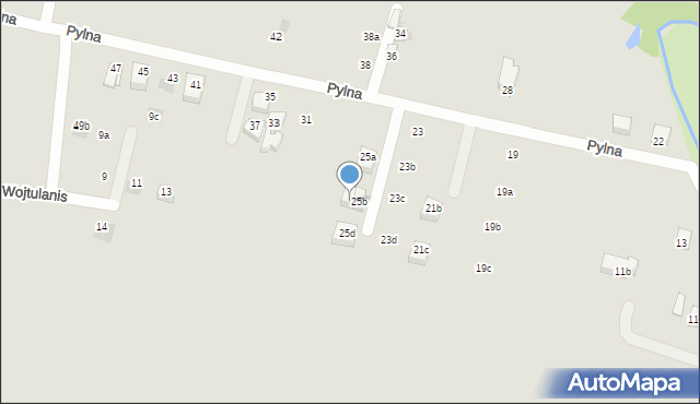 Kraków, Pylna, 25c, mapa Krakowa