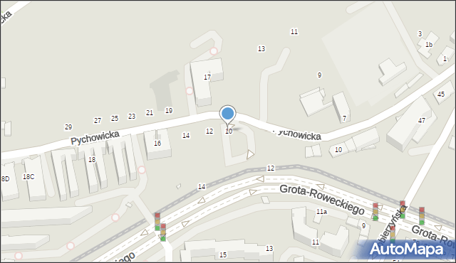 Kraków, Pychowicka, 10, mapa Krakowa