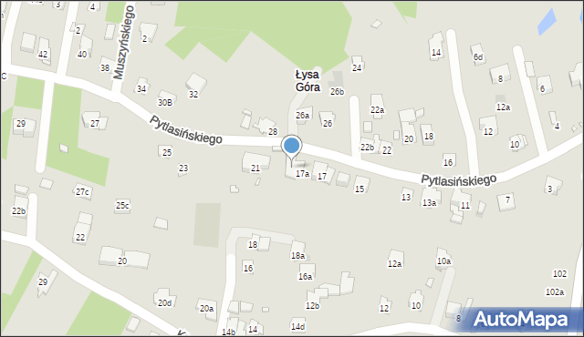 Kraków, Pytlasińskiego Władysława, 19, mapa Krakowa