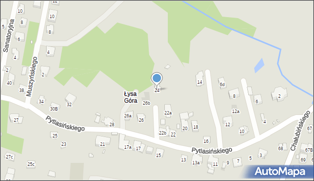 Kraków, Pytlasińskiego Władysława, 24, mapa Krakowa