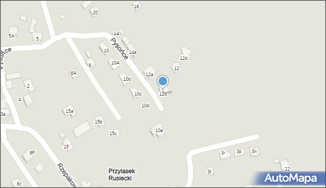 Kraków, Pysońce, 12b, mapa Krakowa