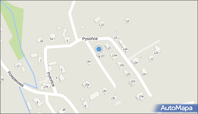 Kraków, Pysońce, 8, mapa Krakowa