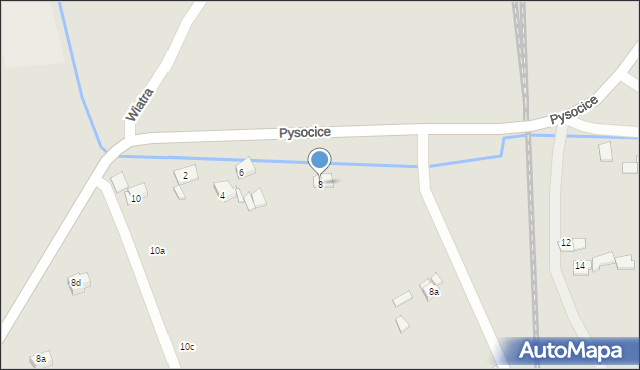 Kraków, Pysocice, 8, mapa Krakowa