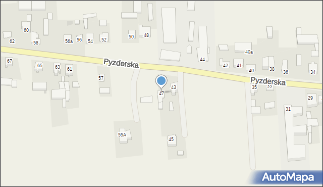 Lądek, Pyzderska, 47, mapa Lądek