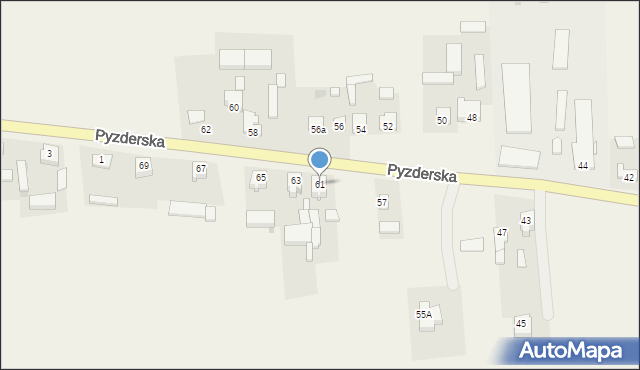 Lądek, Pyzderska, 61, mapa Lądek