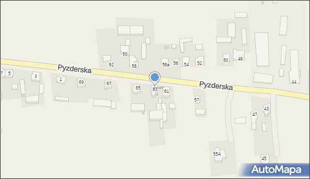 Lądek, Pyzderska, 63, mapa Lądek
