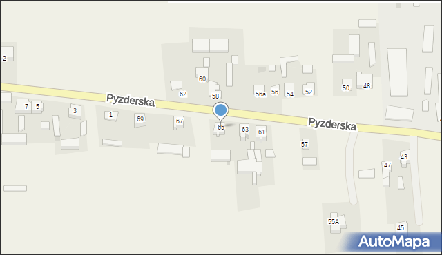 Lądek, Pyzderska, 65, mapa Lądek