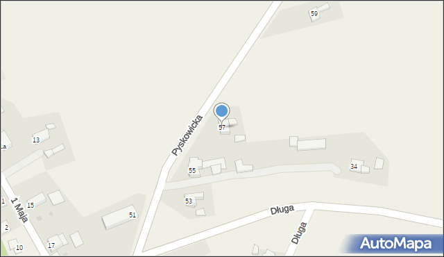 Łubie, Pyskowicka, 57, mapa Łubie