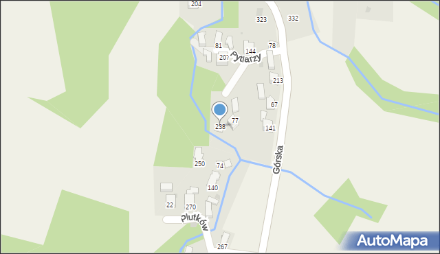 Nieledwia, Pytlarzy, 238, mapa Nieledwia