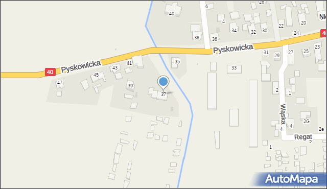 Niewiesze, Pyskowicka, 37, mapa Niewiesze