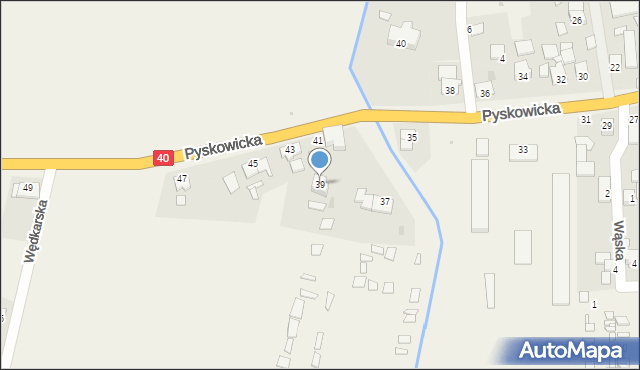 Niewiesze, Pyskowicka, 39, mapa Niewiesze