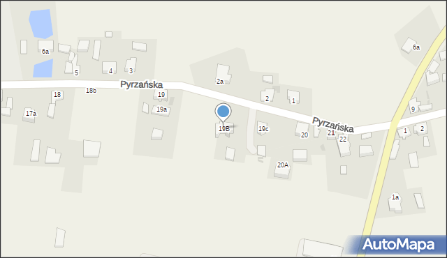 Nowiny Wielkie, Pyrzańska, 19B, mapa Nowiny Wielkie