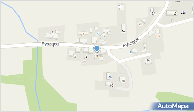 Pysząca, Pysząca, 6, mapa Pysząca