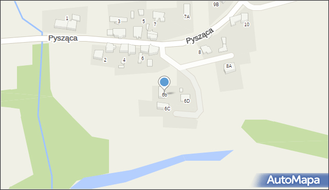 Pysząca, Pysząca, 6b, mapa Pysząca