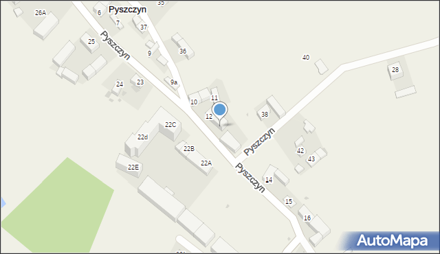 Pyszczyn, Pyszczyn, 12b, mapa Pyszczyn