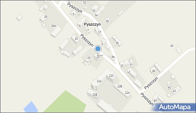 Pyszczyn, Pyszczyn, 23, mapa Pyszczyn